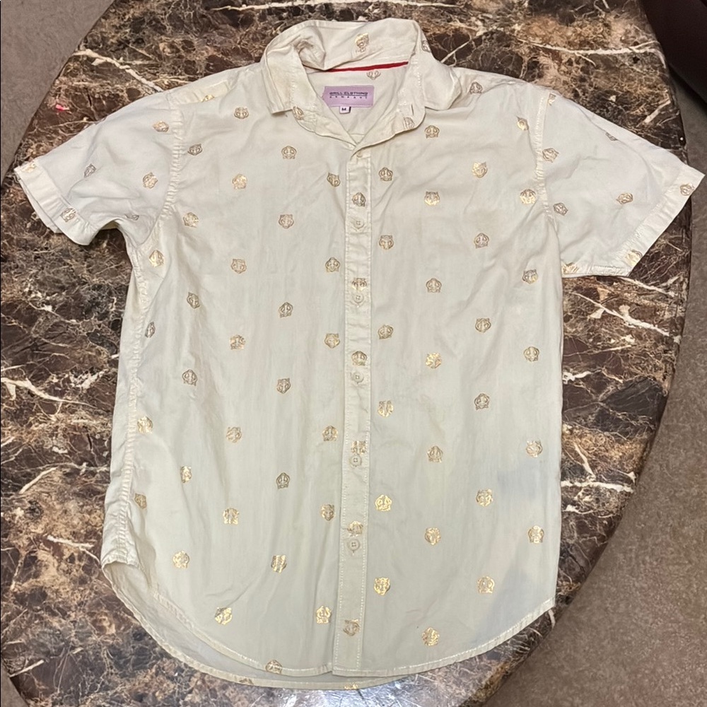 Gold Casual Button Down Shirt - image 1